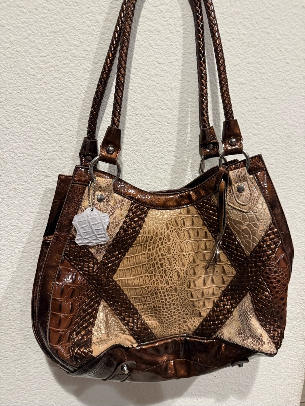 Marc Chantal MC Bronze Shoulder Bag Purse